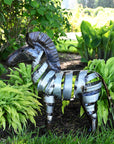 Recycled Metal Ribbon Zebra Sculpture