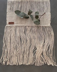 White Thread Table Runner