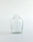 Clear Hammered Glass Bud Vases - Set of 3