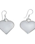 Mother of Pearl Heart Dangle Earrings