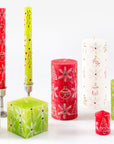 Whimsy Christmas Painted Candles