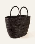 Braided Raffia Day Bag Black