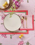 Pink Hydrangea Blockprint Placemats – Set of 2