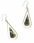 Teardrop Abalone and Mother of Pearl Drop Earrings
