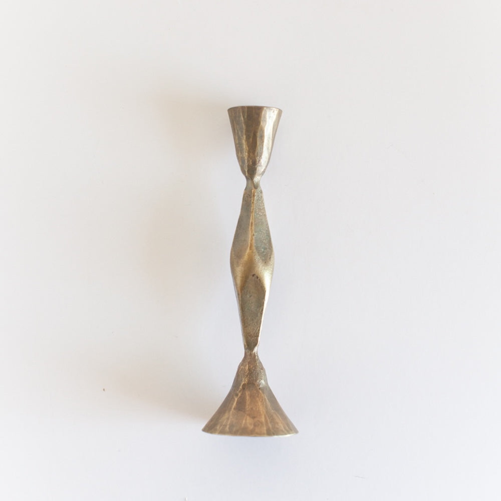 Bronze candle holder on a white background