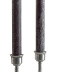 Luma Afrika Frosted Taper Candles – Black, Set of 4