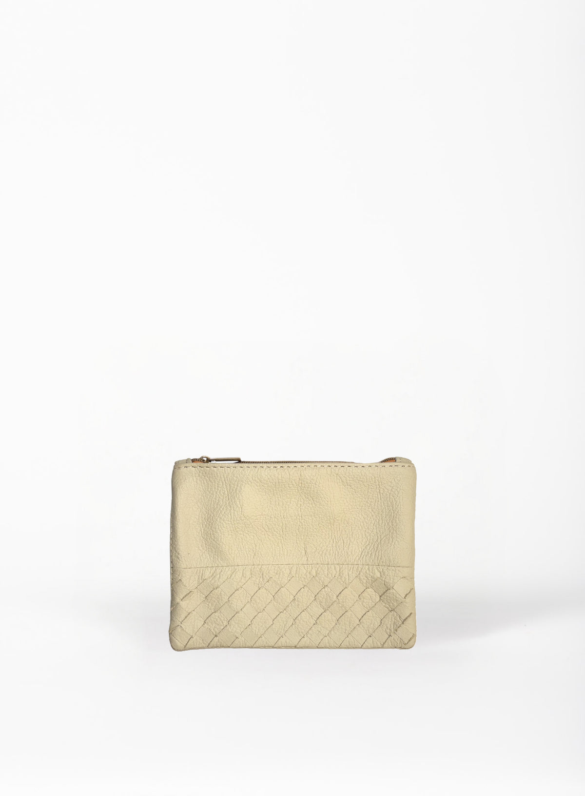 Woven Leather Large Pouch