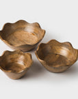 Scalloped Mangowood Bowls