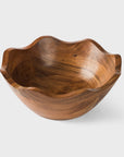 Acacia Wood Scallop Bowl