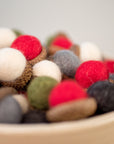 Felt Christmas Acorns - Set of 15