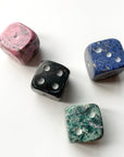 Pink & Black Gemstone Dice - Set of 2