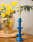 Lotus Bloom Tapered Aluminum Candleholder