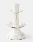 Lotus Bloom Tapered Aluminum Candleholder