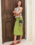 Jessica Cane and Leather Clutch Crossbody