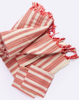 Andana Magenta Striped Tablecloth & Napkin Set