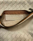 Woven Leather Large Pouch