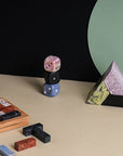 Pink & Black Gemstone Dice - Set of 2