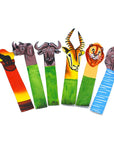 Handcrafted Leather Animal Bookmarks - Set of 10