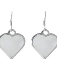 Sterling silver Mother-of-Pearl shell earrings made with gemstone.