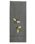 Buzzing Bees Embroidered Linen Tea Towel