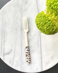 Long Batik Bone Appetizer Forks, Set of 2