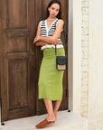Jessica Cane and Leather Clutch Crossbody