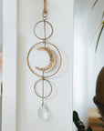 Surya Crescent Moon Brass Suncatcher
