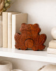 Frog Puzzle Box - Hand Carved Wood