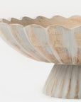 Fluted Pedestal Bowl - Rustic Grey