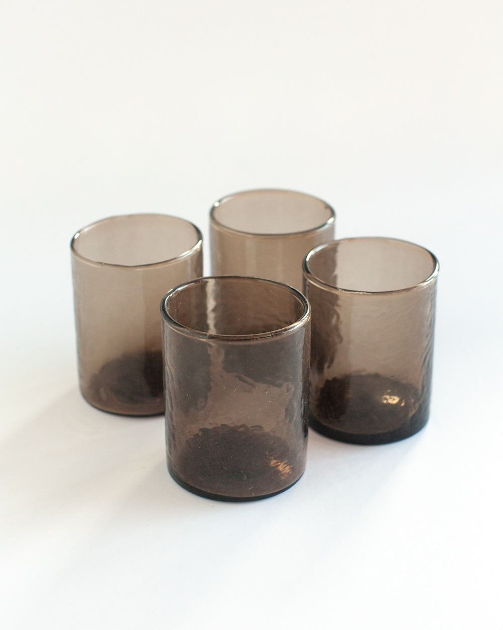 Recycled Hammered Glasses - Set of 4