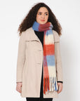 Brushed Checkered Print Scarf - Lilac Red