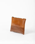 Woven Leather Large Pouch