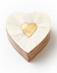 Mukhendu Heart Keepsake Box - Bone & Brass Inlay