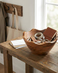 Acacia Wood Scallop Bowl