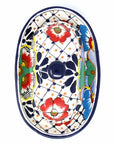 Handmade Pottery Butter Dish, Dots & Flowers - Encantada