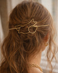 Paksa Bird Brass Hair Pin Slide with Stick