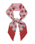 Tomatoes Silk Twilly Ribbon Scarf