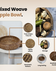 Rattan Apple Bowl