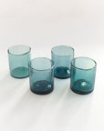 Recycled Hammered Glasses - Set of 4