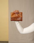 Woven Leather Large Pouch