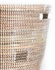 White Square Pattern Flat Lid Storage Basket