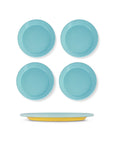 Enamel Two Tone Dinner Plate - Set of 4