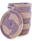 Lavender & Purple Herringbone Lidded Hamper