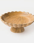 Fluted Pedestal Bowl - Natural