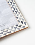 Varuna 8x10 Gray and White Picture Frame - Handcrafted Bone