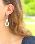 Teardrop Abalone and Mother of Pearl Drop Earrings