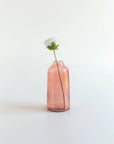 Blush Hammered Glass Bud Vases - Set of 3