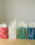 Small Recycled Cotton Paper Holiday Gift Bag