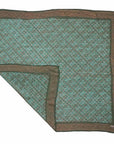 Leaf Grid Oversized Batik Cotton Bandana – 39"
