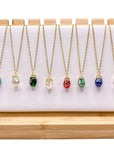 Gold Birthstone Necklace